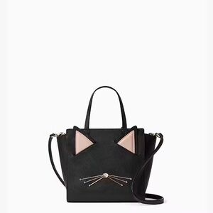 Kate Spade Jazz Things Up Mini Hayden Black Cat Crossbody Satchel
